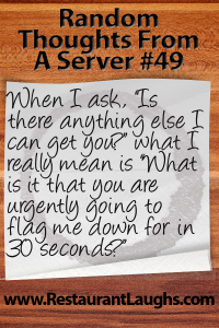 restaurant server humor